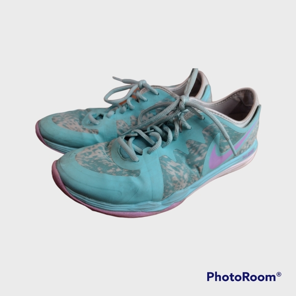 Nike Womens Dual Fusion TR 3 Blue Round Toe Low Top lace Up Sneaker Shoes Size 8